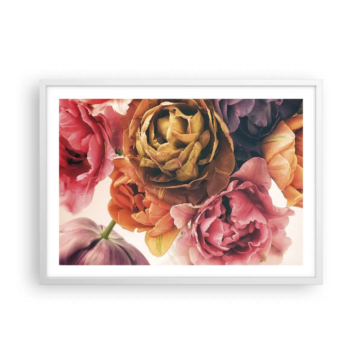 Plakat i hvid ramme - Fejring af livet - 70x50 cm