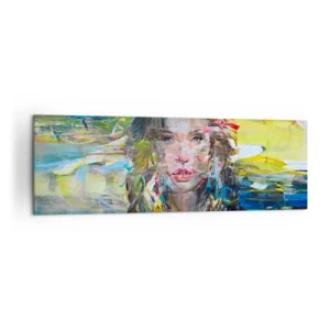 Lærredstryk - Billede på lærred - Bag lufttæppet - 160x50 cm