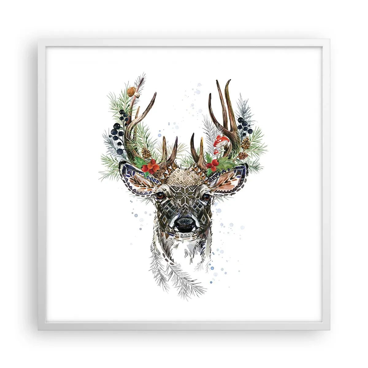 Plakat i hvid ramme - I festlig påklædning - 60x60 cm