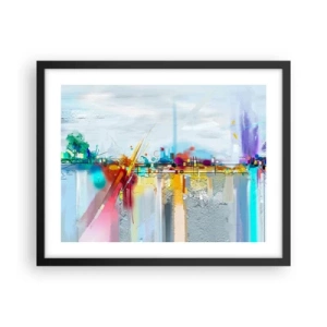 Plakat i sort ramme - Glædens bro over livets flod - 50x40 cm