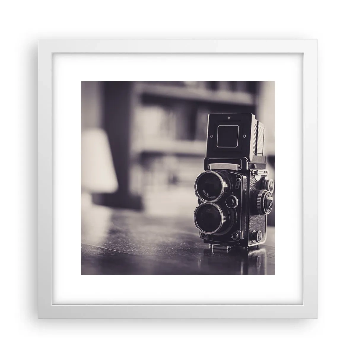 Plakat i hvid ramme - Magien i et gammelt fotografi - 30x30 cm