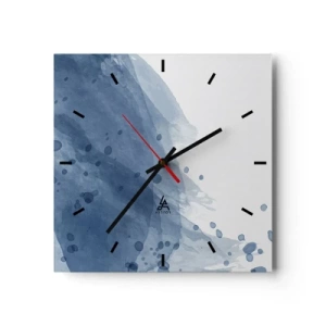 Vægur, Uret - Blå tyl - 30x30 cm