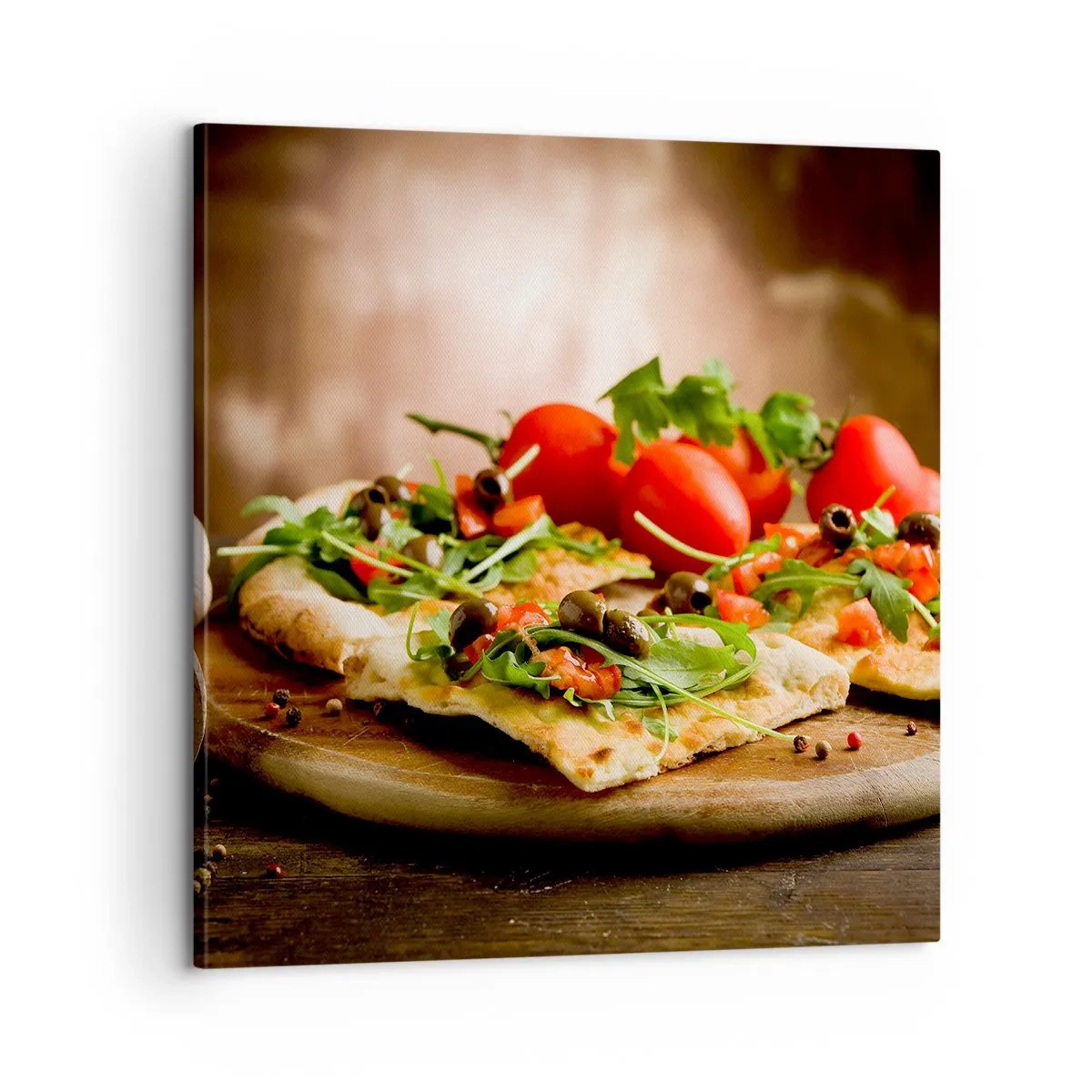 Lærredstryk - Billede på lærred - Direkte fra ovnen og fra haven - 60x60 cm