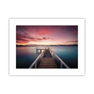 Plakat - Aftenens blide flamme - 40x30 cm