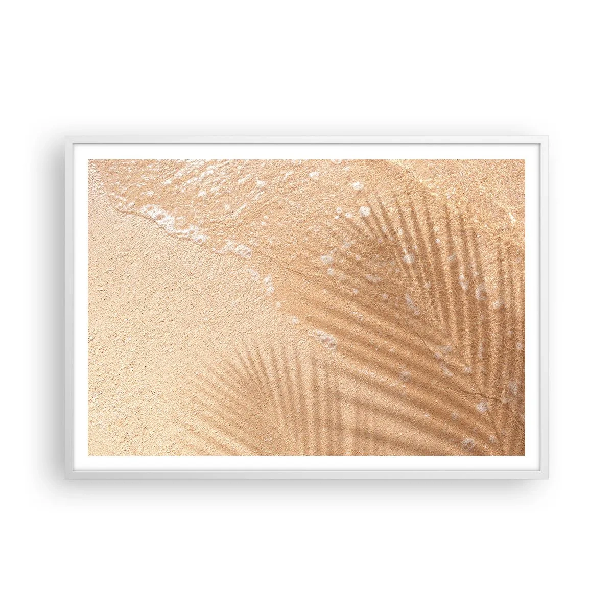 Plakat i hvid ramme - Skyggen af en varm sommer - 100x70 cm