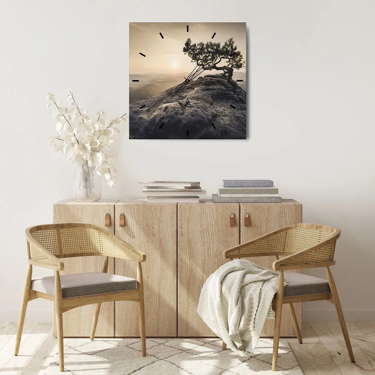 Vægur, Uret - Livet vinder altid - 40x40 cm