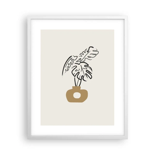 Plakat i hvid ramme - Monstera - udsmykning af huset - 40x50 cm