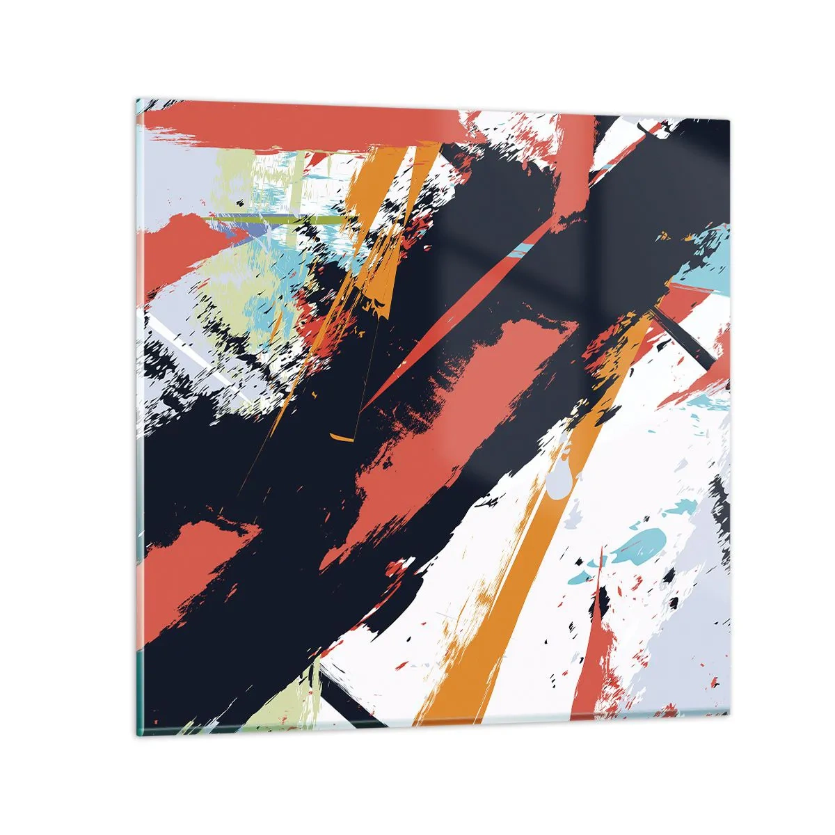 Billede på glas - Dynamisk sammensætning - 40x40 cm