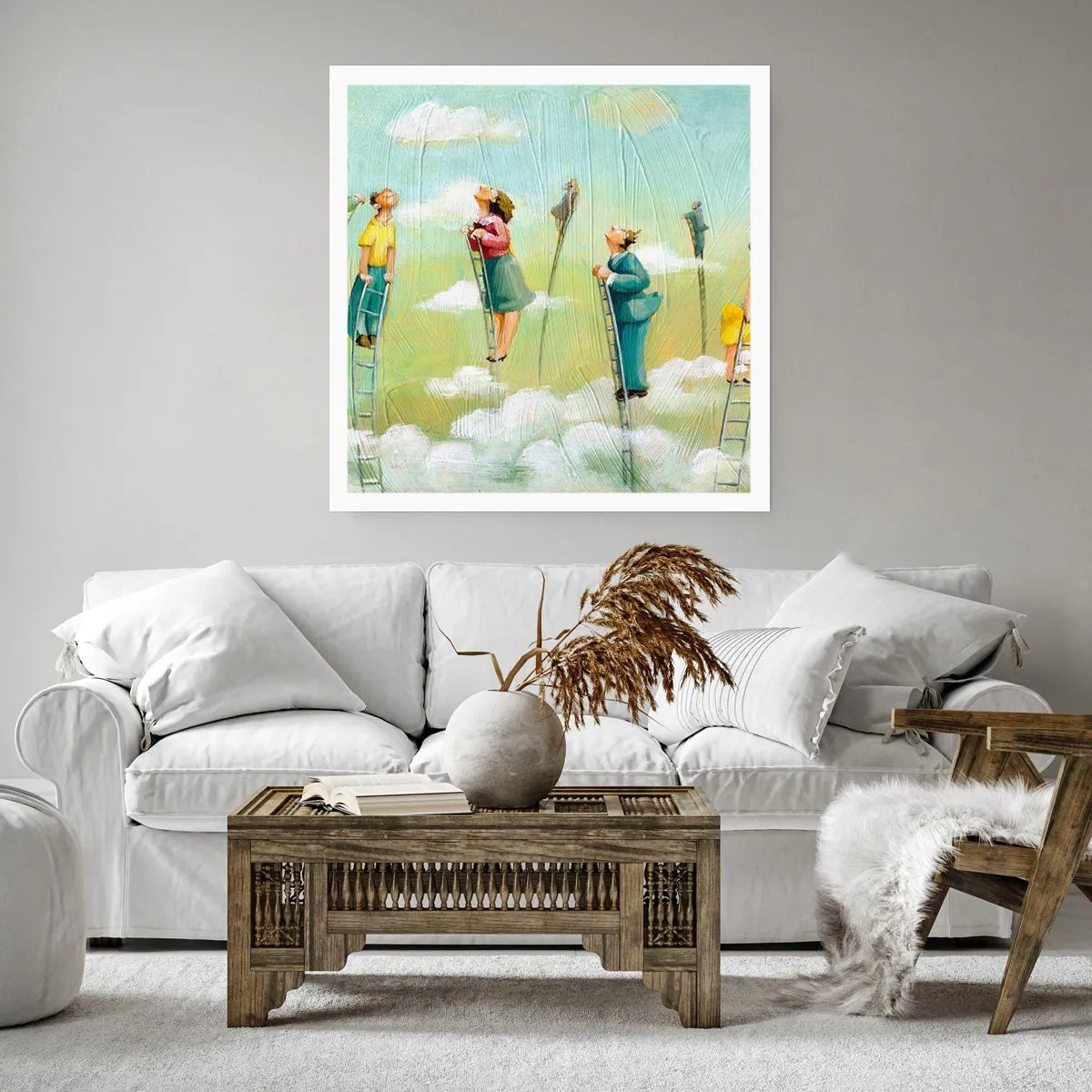 Plakat - Bag din drøm - 40x40 cm