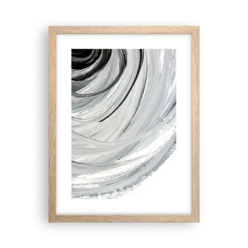 Plakat i ramme af lyst egetræ - Orbital komposition - 30x40 cm