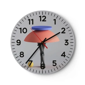 Vægur, Uret - Surrealistisk komposition - 40x40 cm