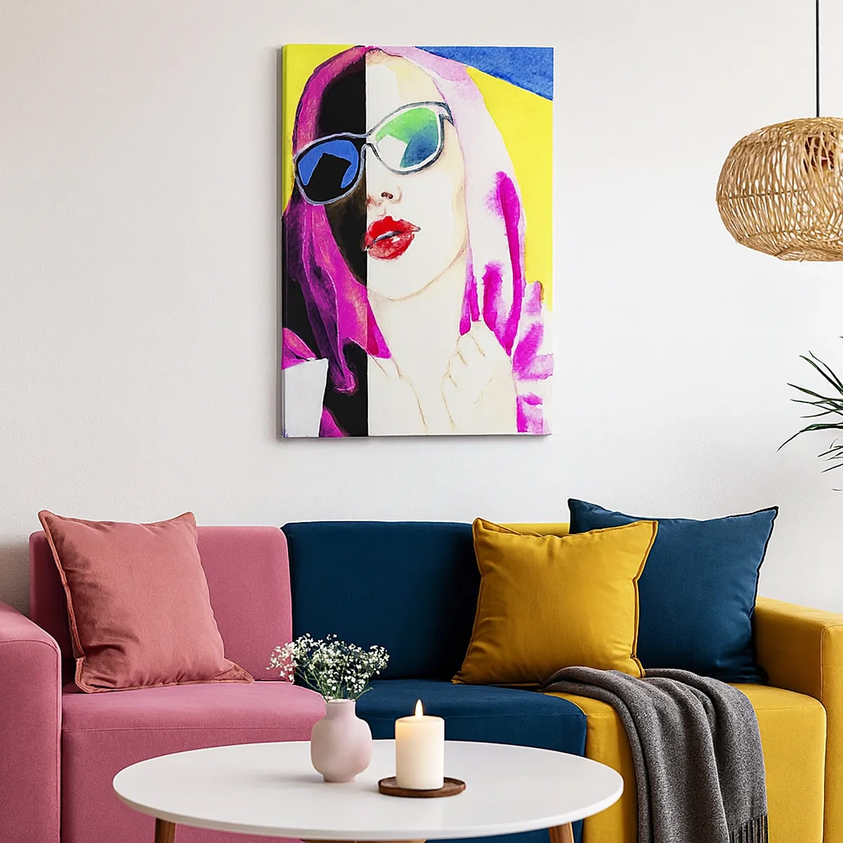 Lærredstryk - Billede på lærred - Jeg er ikke hvid, og jeg er ikke sort - 50x70 cm