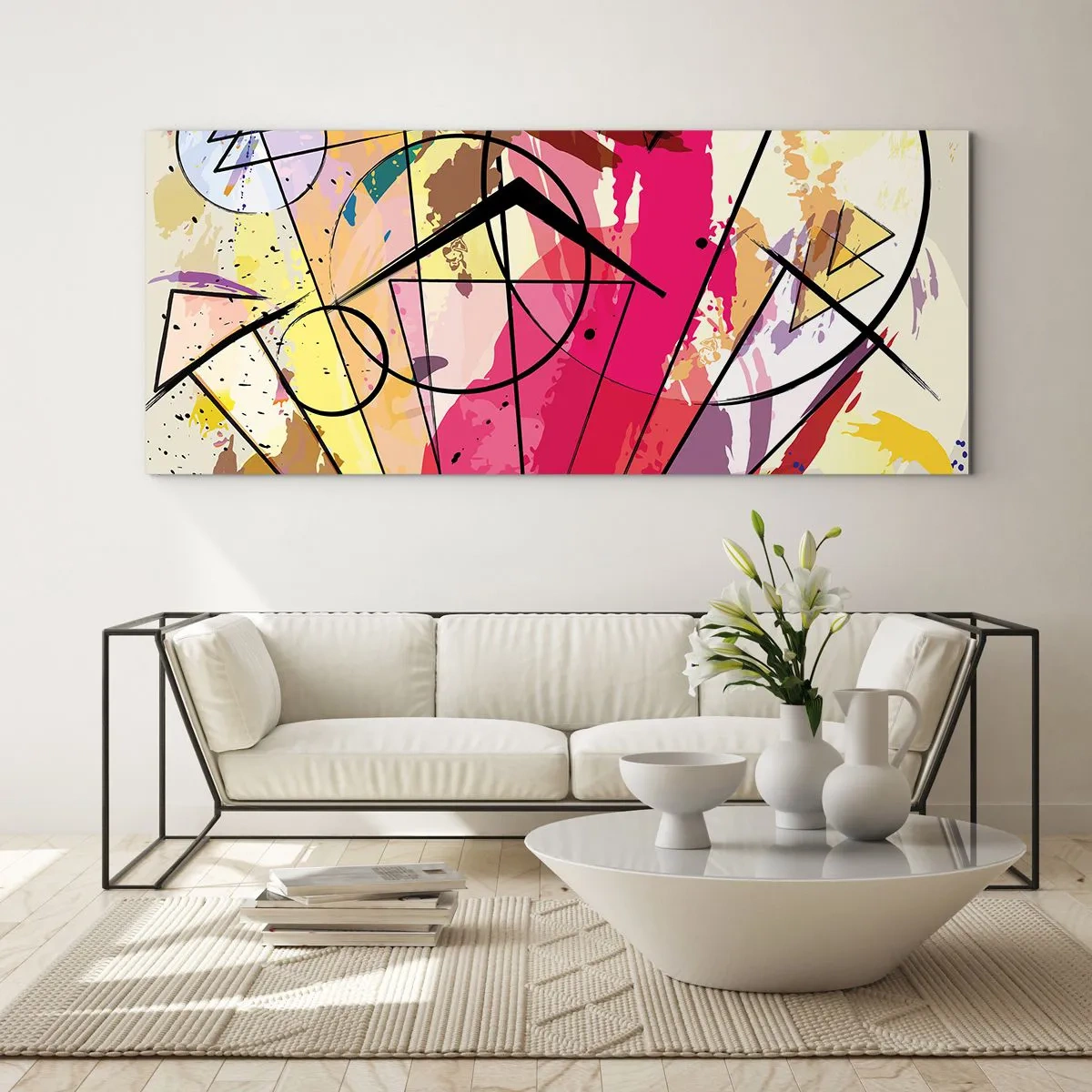 Billede på glas - Eksplosion - 140x50 cm