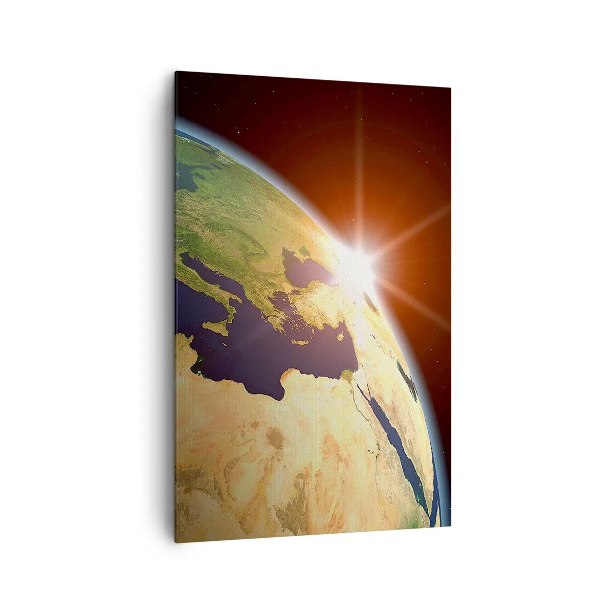 Lærredstryk - Billede på lærred - Solopgang - 80x120 cm