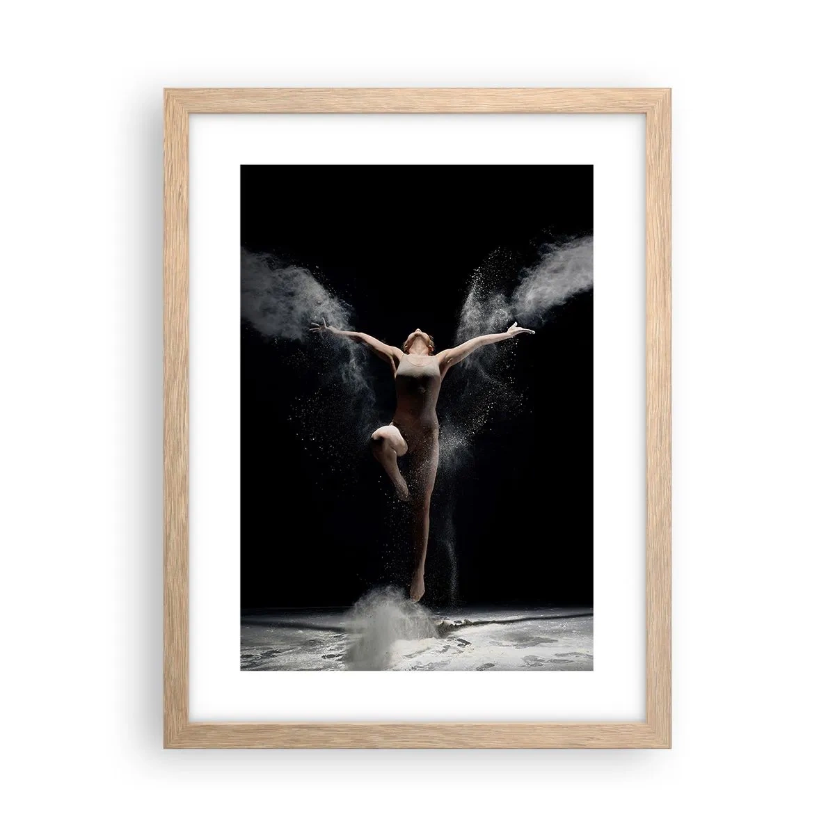 Plakat i ramme af lyst egetræ - Elfer findes - 30x40 cm