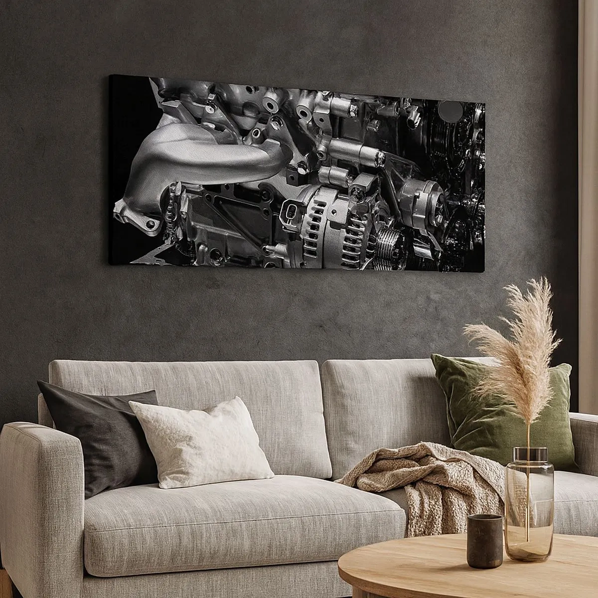 Lærredstryk - Billede på lærred - Stål, smuk, stærk - 100x40 cm