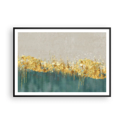 Plakat i sort ramme - Den gyldne grænse - 100x70 cm