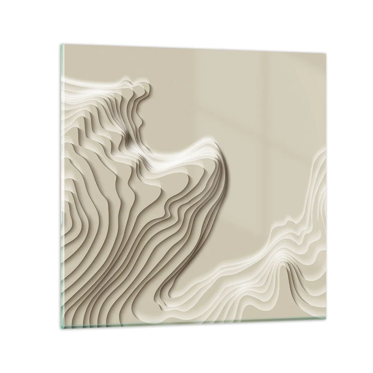 Billede på glas - Kunstens topografi - 70x70 cm