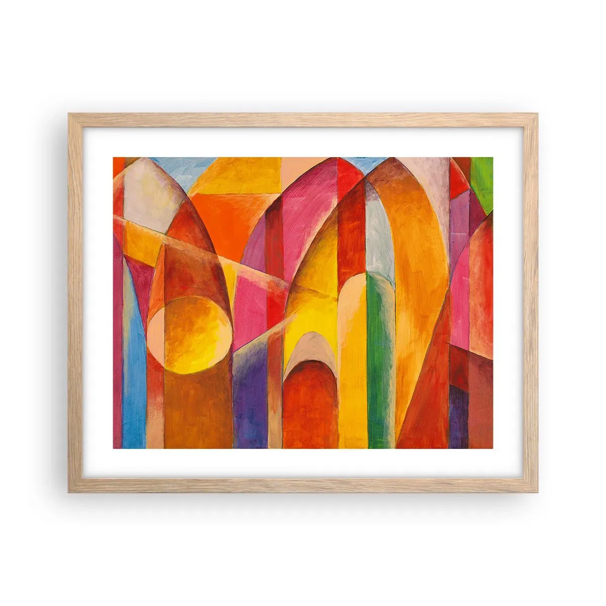 Plakat i ramme af lyst egetræ - Solens katedral - 50x40 cm