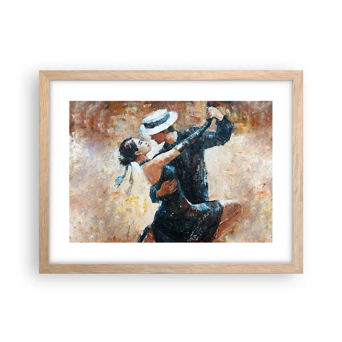 Plakat i ramme af lyst egetræ - A la Rudolf Valentino - 40x30 cm