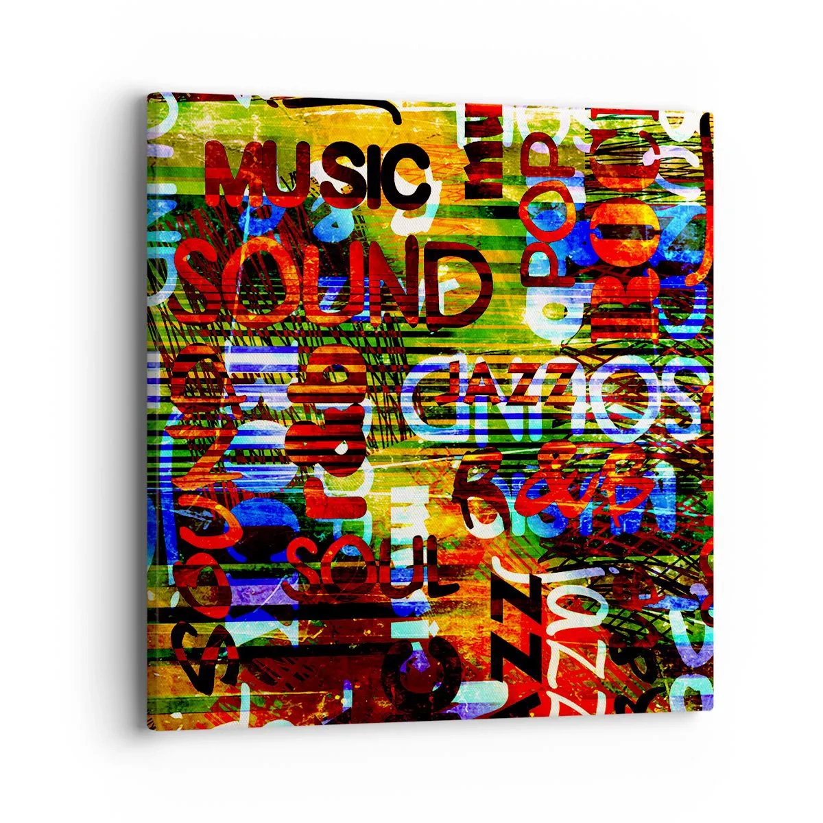 Lærredstryk - Billede på lærred - Alle lydens farver - 40x40 cm