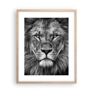 Plakat i ramme af lyst egetræ - I kroningsklædning - 40x50 cm