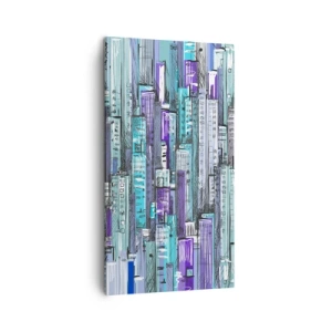 Lærredstryk - Billede på lærred - Blå fra himlen - 45x80 cm