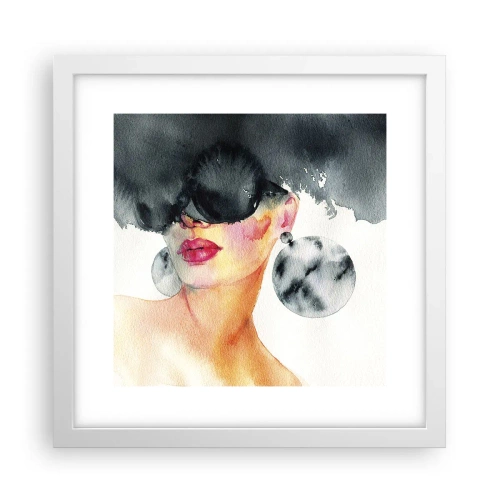 Plakat i hvid ramme - Hemmeligheden bag elegance - 30x30 cm