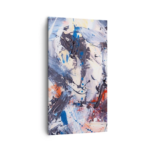 Lærredstryk - Billede på lærred - Abstraktionens vanvittige dans - 45x80 cm