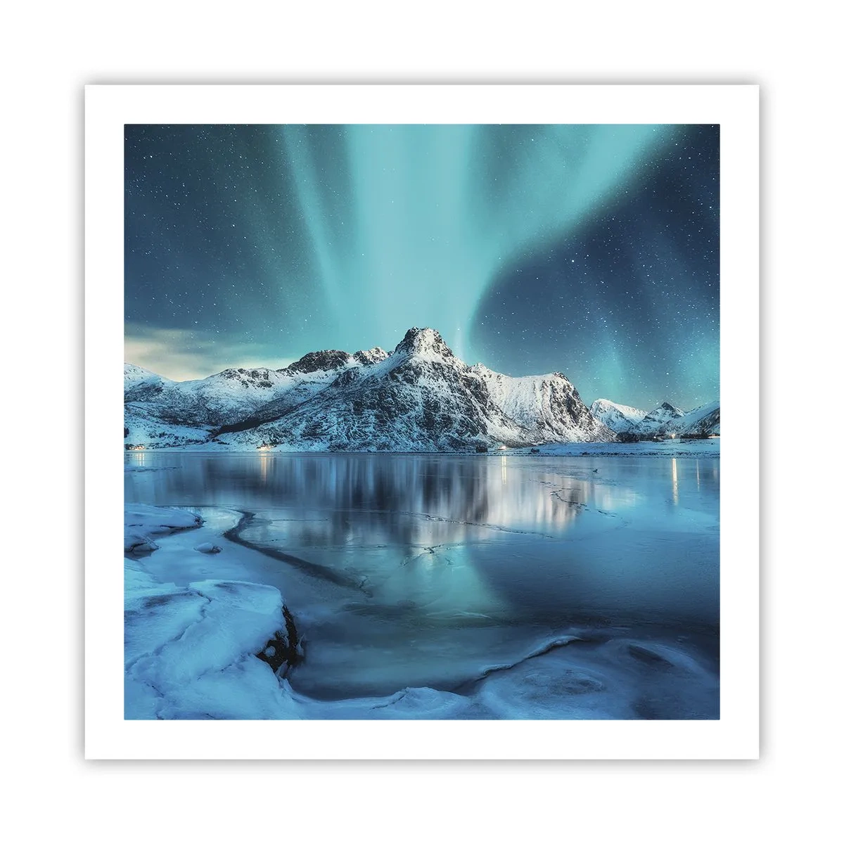Plakat - Nat med lys - 60x60 cm