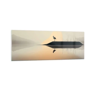 Billede på glas - Herre på søen - 140x50 cm