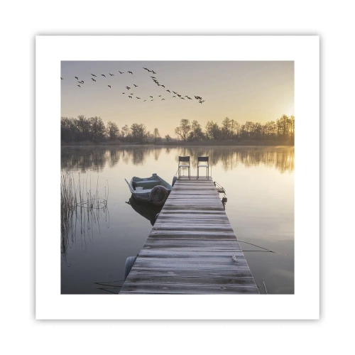 Plakat - Jeg kommer tilbage om et stykke tid - 40x40 cm