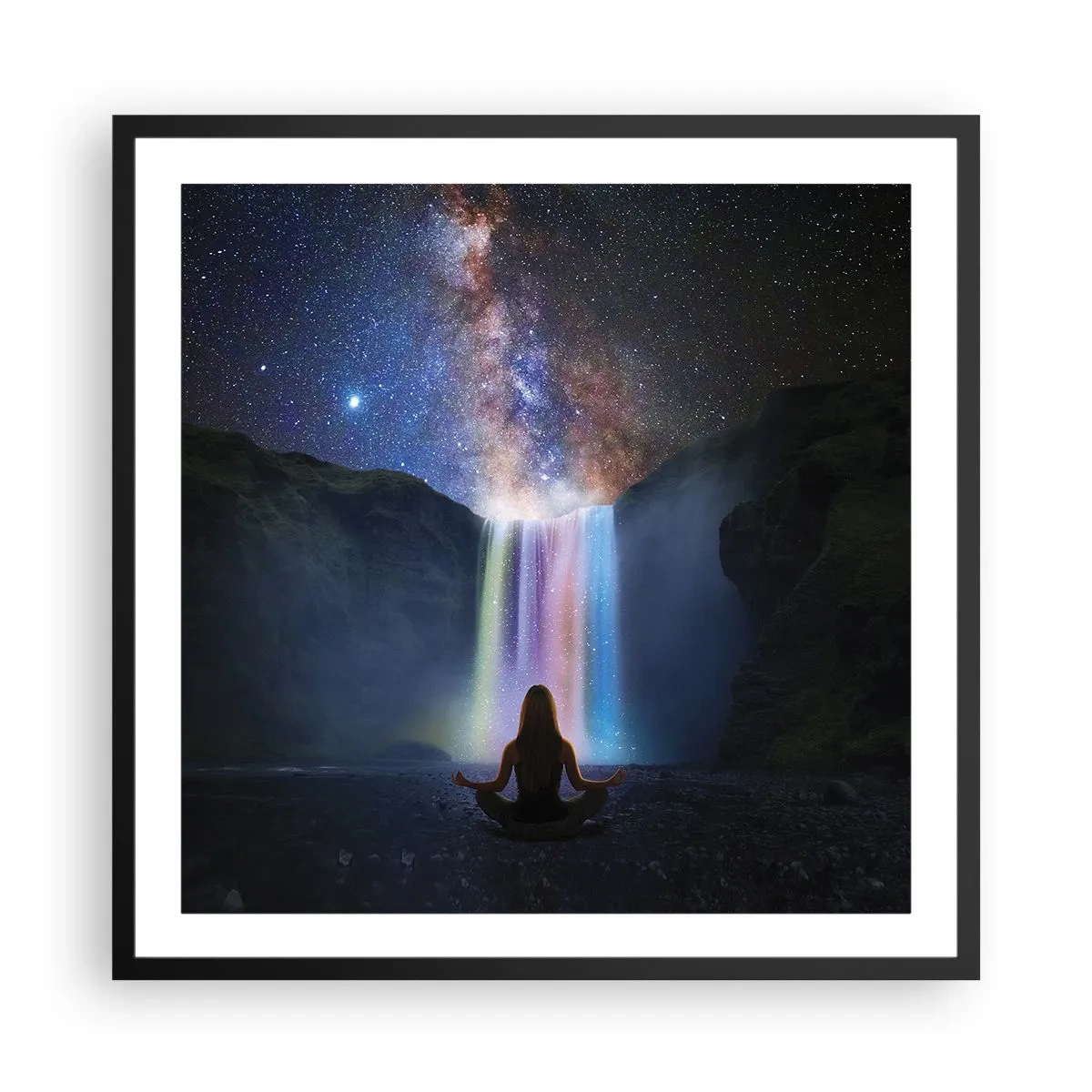 Plakat i sort ramme - Absolut harmoni - 60x60 cm