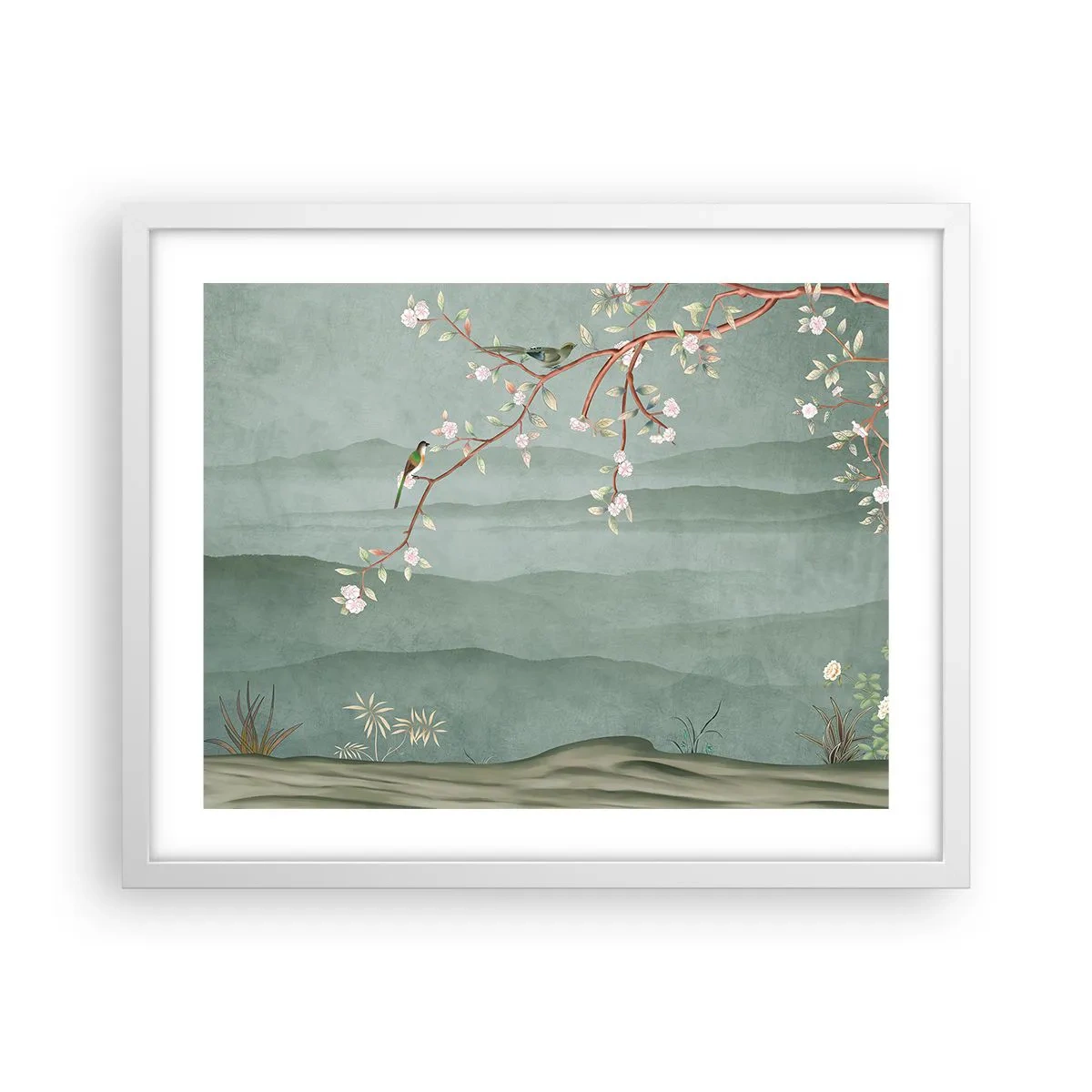 Plakat i hvid ramme - Forår, ah, det er dig - 50x40 cm