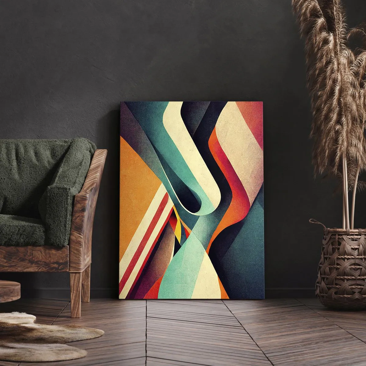 Lærredstryk - Billede på lærred - Intens komposition - 50x70 cm