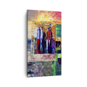 Lærredstryk - Billede på lærred - Forhold og følelser - 45x80 cm