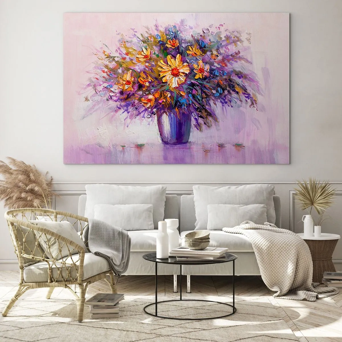 Billede på glas - Dufter sødt, ser sødt ud - 100x70 cm