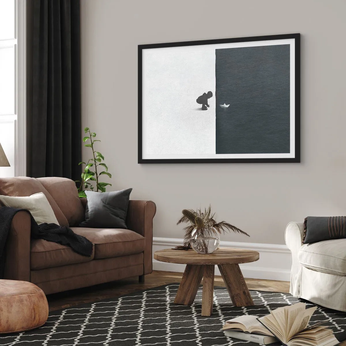 Plakat i sort ramme - Stor ekspedition - 40x30 cm