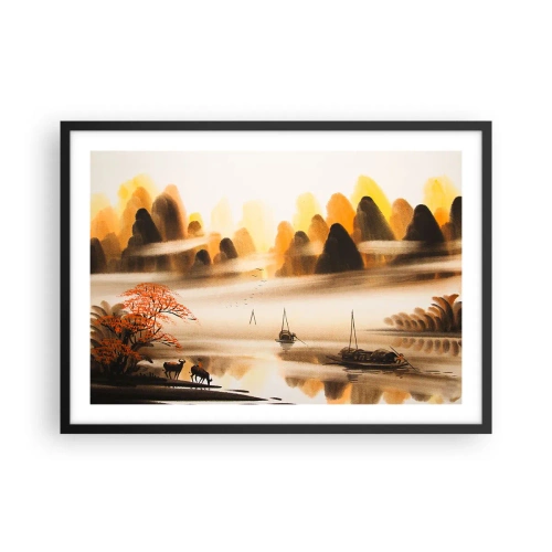 Plakat i sort ramme - Længere væk end det fjerne Østen - 70x50 cm