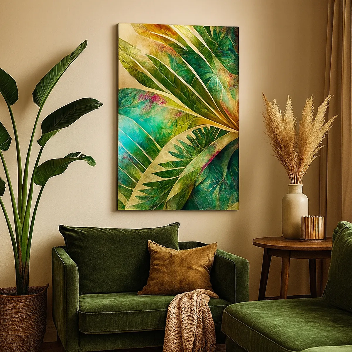 Lærredstryk - Billede på lærred - Farver fra troperne - 50x70 cm