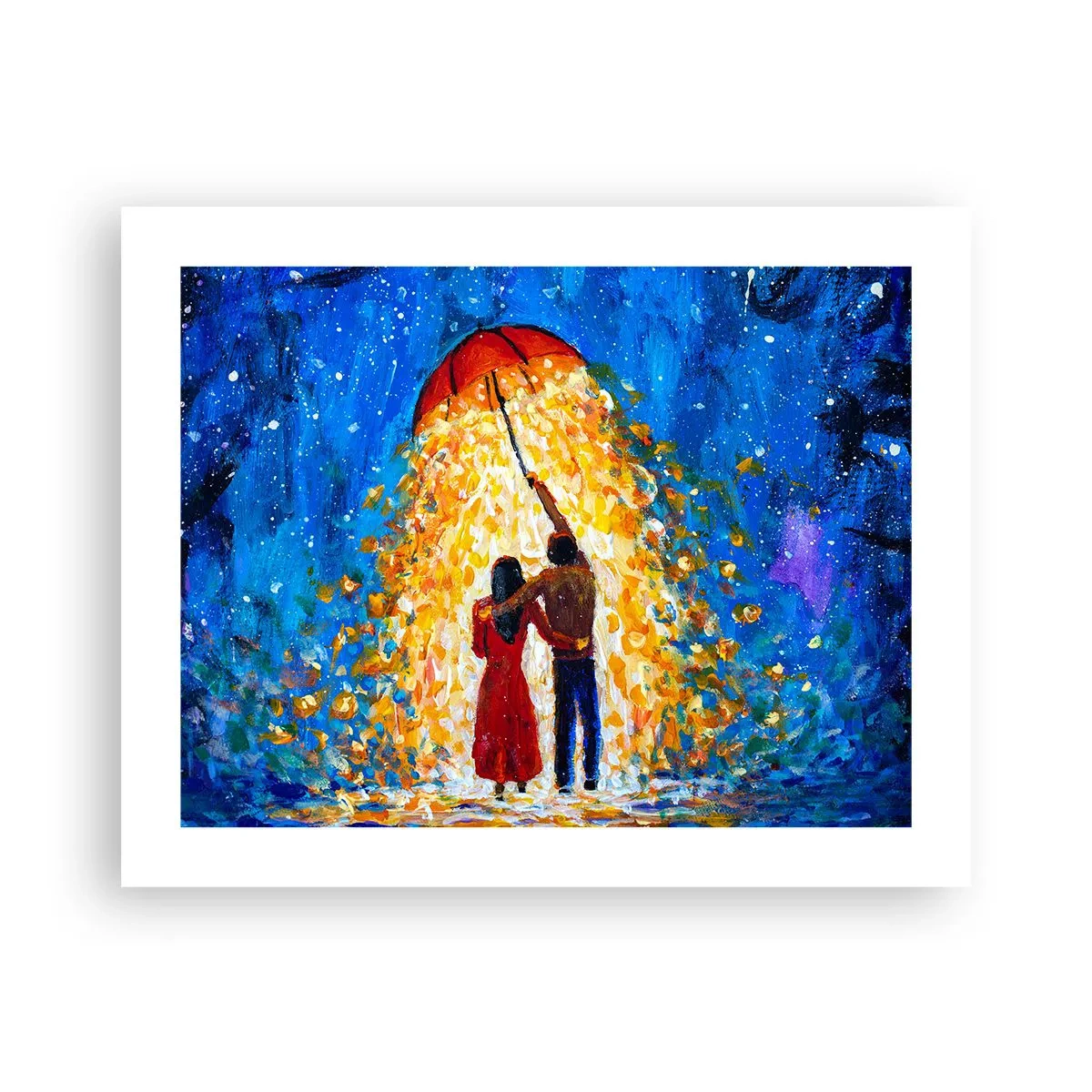 Plakat - Magien ved en regnfuld aften? - 50x40 cm