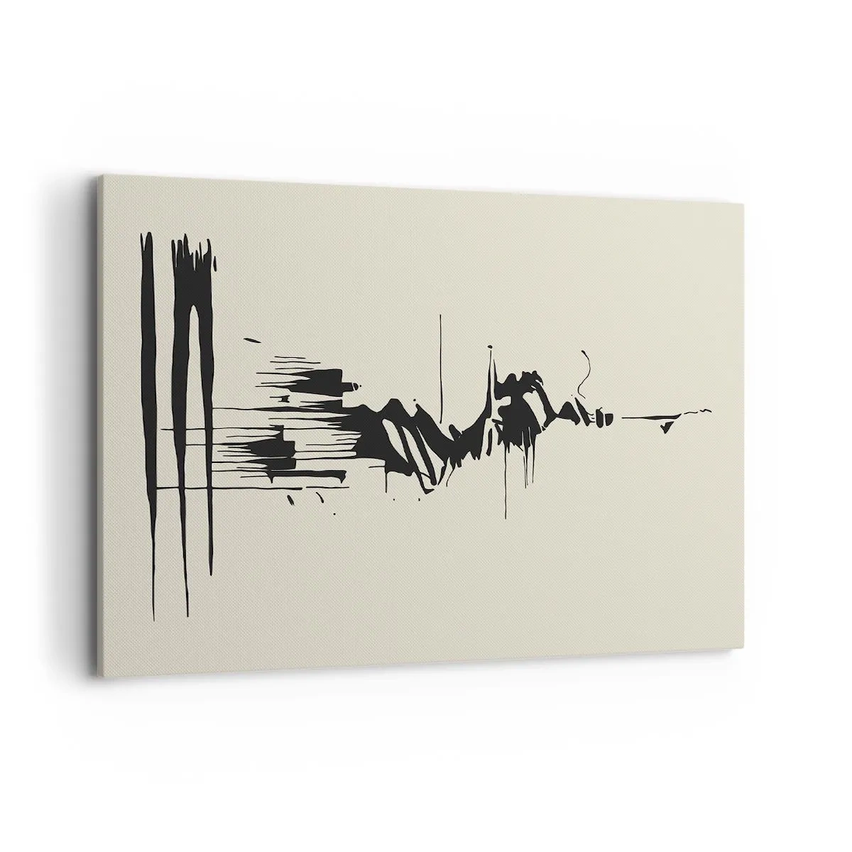 Lærredstryk - Billede på lærred - Skyndsom abstraktion - 120x80 cm