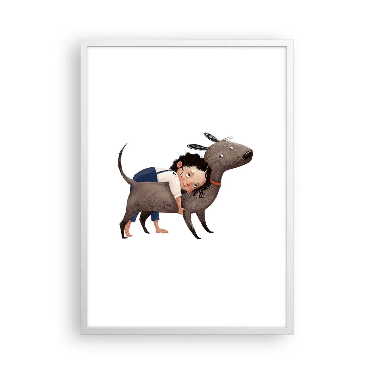 Plakat i hvid ramme - Bedste venner - 50x70 cm