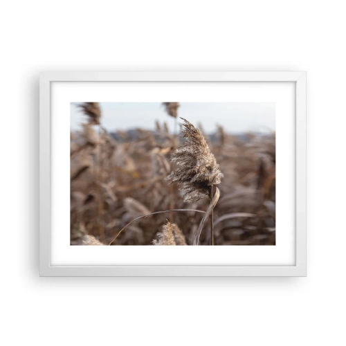 Plakat i hvid ramme - Tid til at flyve væk med vinden - 40x30 cm