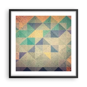 Plakat i sort ramme - Republikken trekanter - 50x50 cm