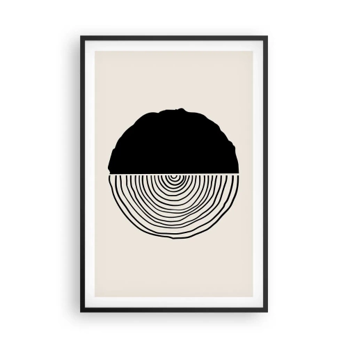 Plakat i sort ramme - Halvt og halvt - 61x91 cm