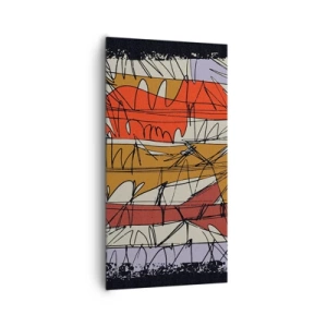 Lærredstryk - Billede på lærred - Spontan komposition - 65x120 cm