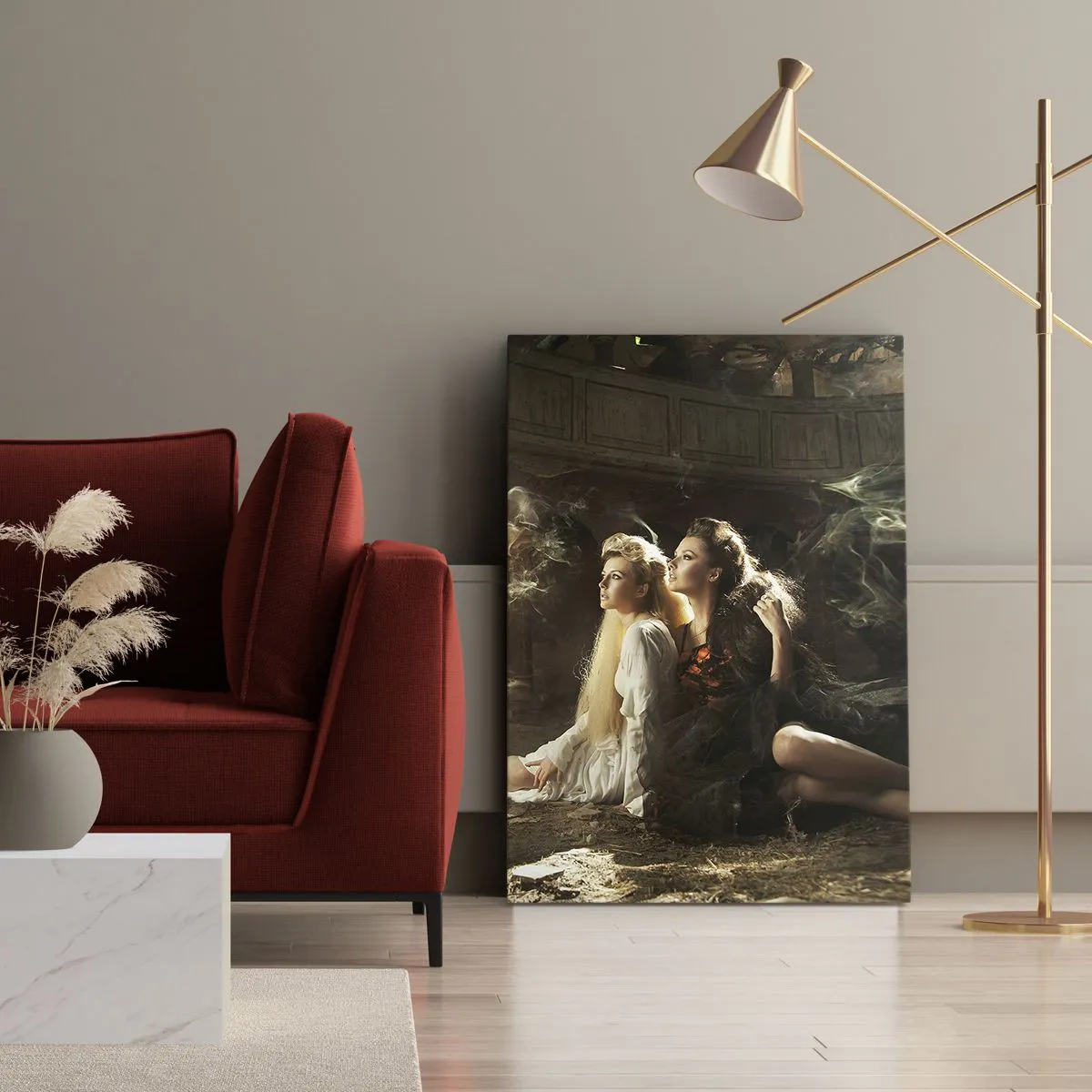 Lærredstryk - Billede på lærred - Og der skete poesi - 55x100 cm