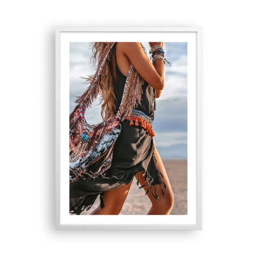 Plakat i hvid ramme - Shamanens pige - 50x70 cm
