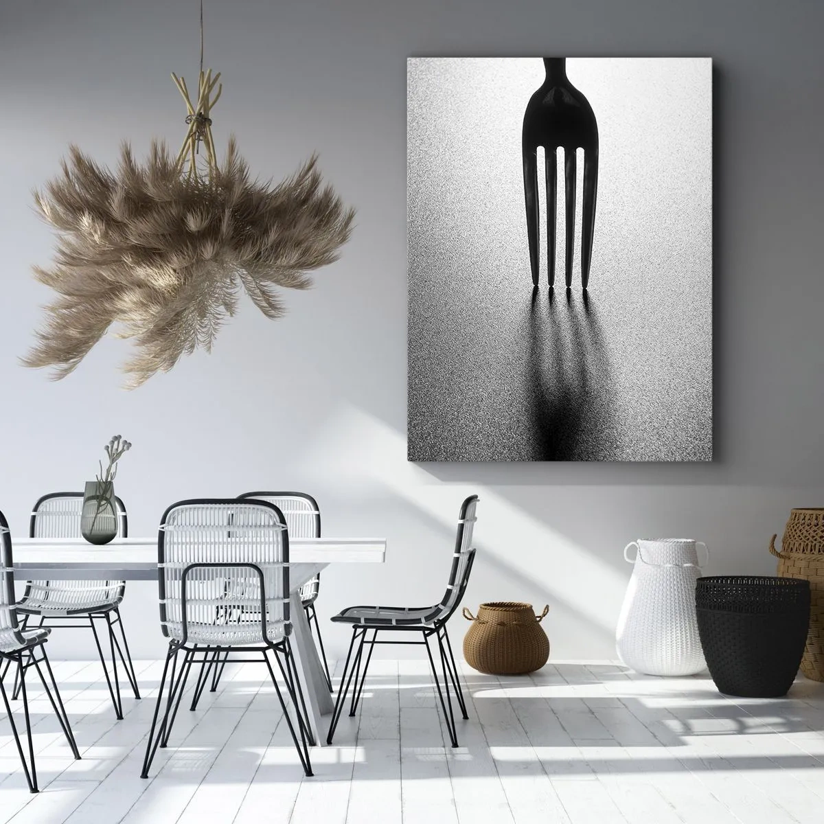 Lærredstryk - Billede på lærred - Lys og skygge - 50x70 cm